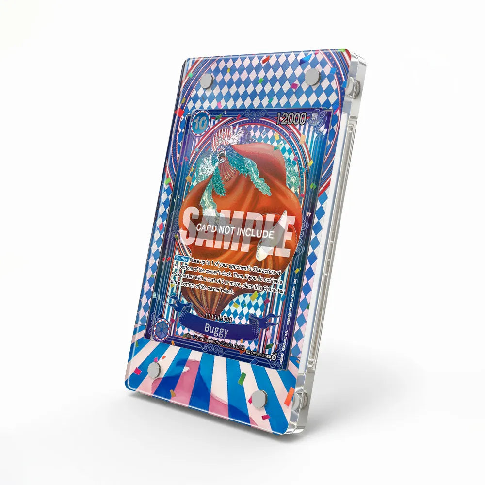 Buggy OP09-051 3rd Anniversary Silver Special Rare OP14 Extended Art Display Cases - Magnetic Case - Side View