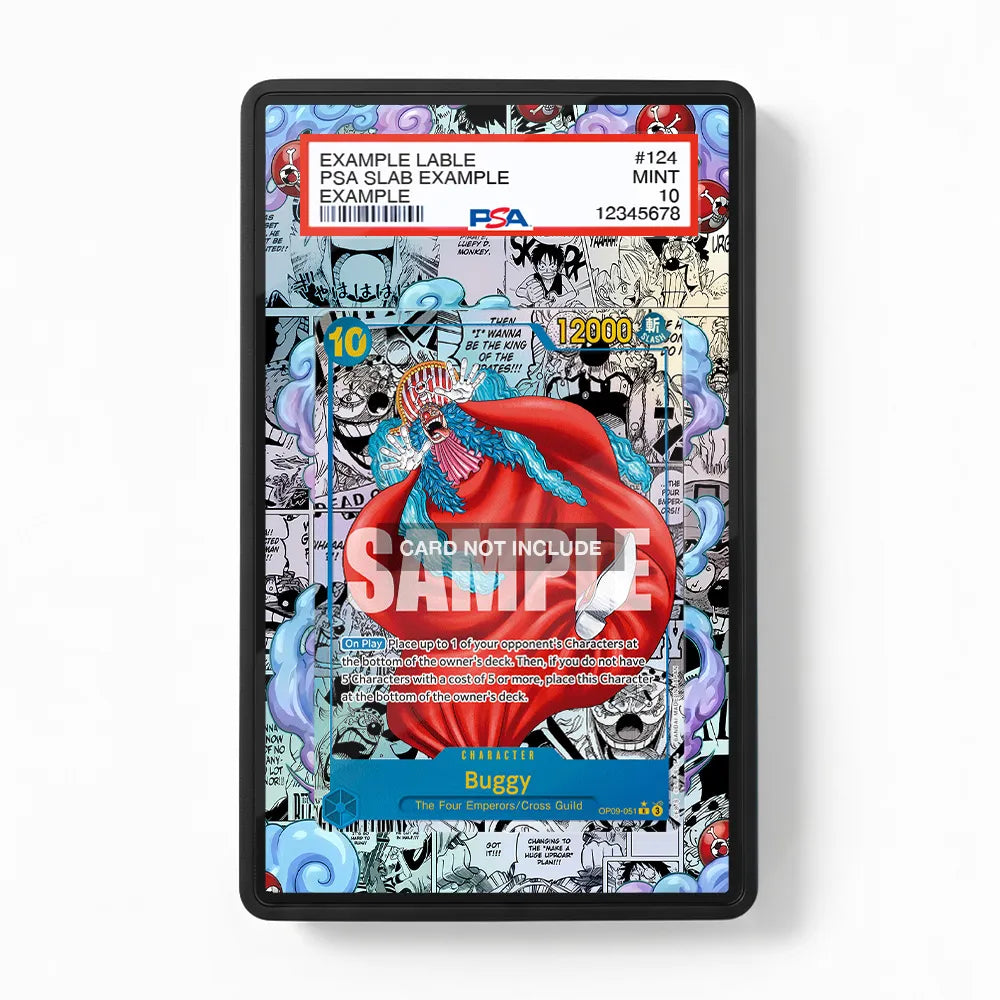 Buggy OP09-051 Extended Art Display Cases - PSA Graded Guard Case - Front View