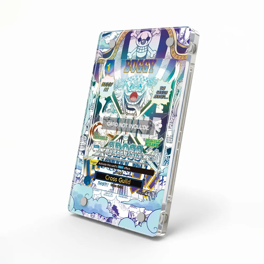 Buggy OP09-057 Blue Manga OP09 Extended Art Display Cases - Magnetic Case - Side View