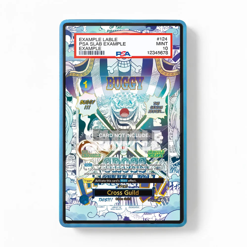 Buggy OP09-057 Blue Manga OP09 Extended Art Display Cases - PSA Slab Case - Front View
