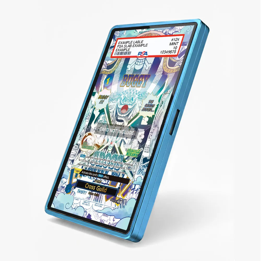 Buggy OP09-057 Blue Manga OP09 Extended Art Display Cases - PSA Slab Case - Side View