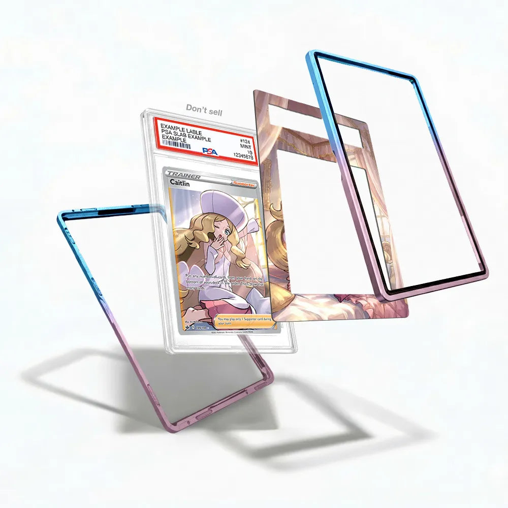 Caitlin 189-198 SR Chilling Reign Extended Art Display Cases - PSA Slab Case - Detail View
