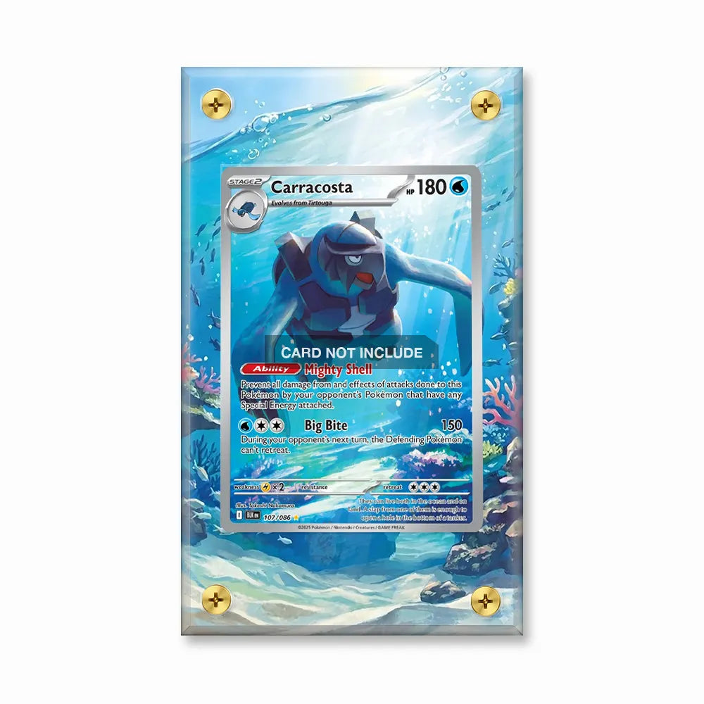 Carracosta 107-086 Black Bolt Pokemon Cards Extended Art Display Cases - Screws Case - Front View