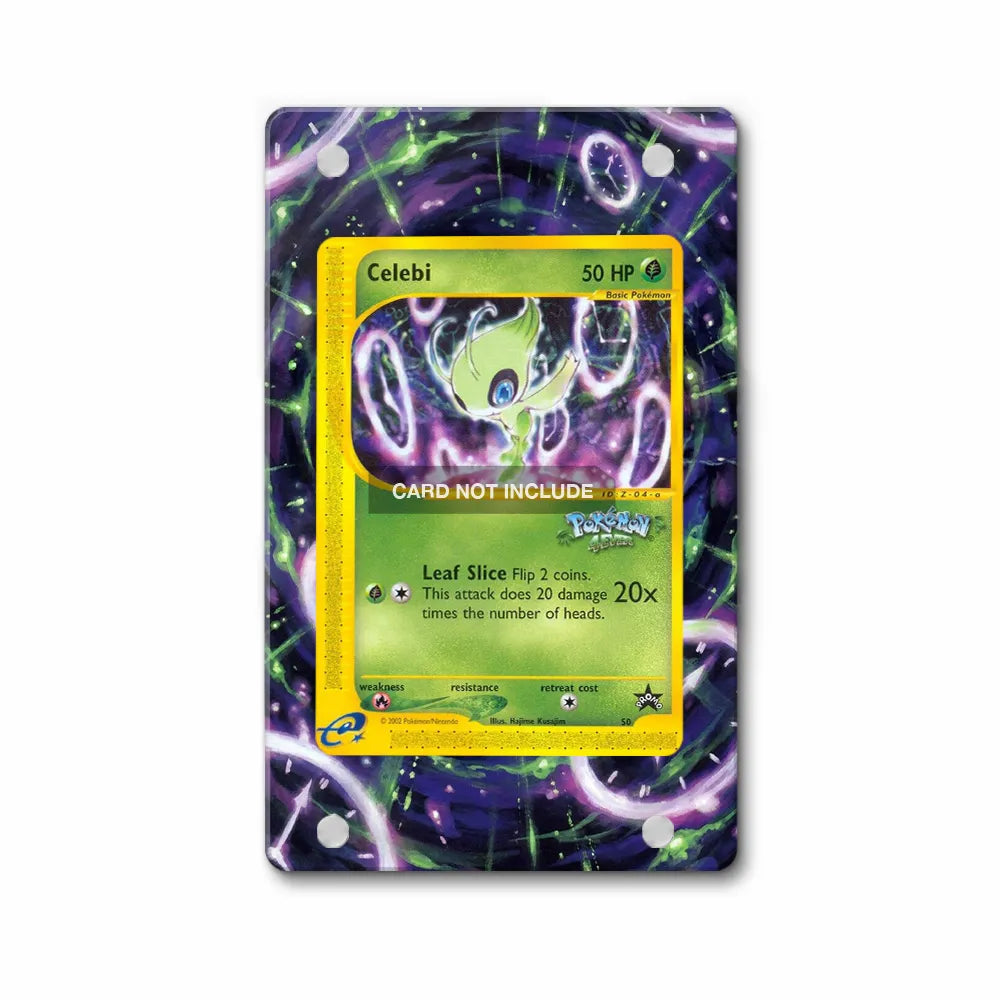 Celebi ID 2-104 EX Legend Maker Pokemon Cards Custom Art Display Cases - Magnetic Case - Front View