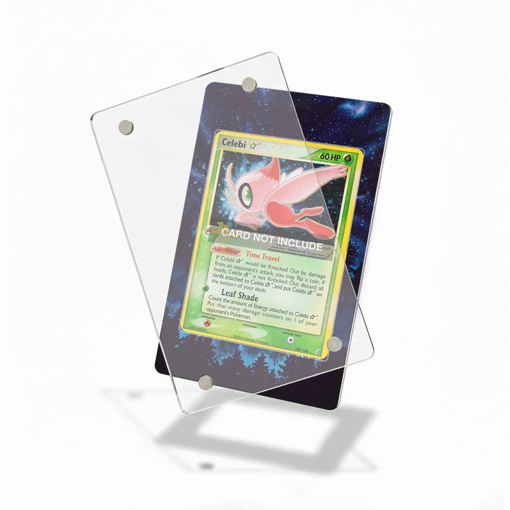 Celebi Star 100-100 Ultra Rare EX Crystal Guardians Extended Art Display Cases - Magnetic Case - Detail View