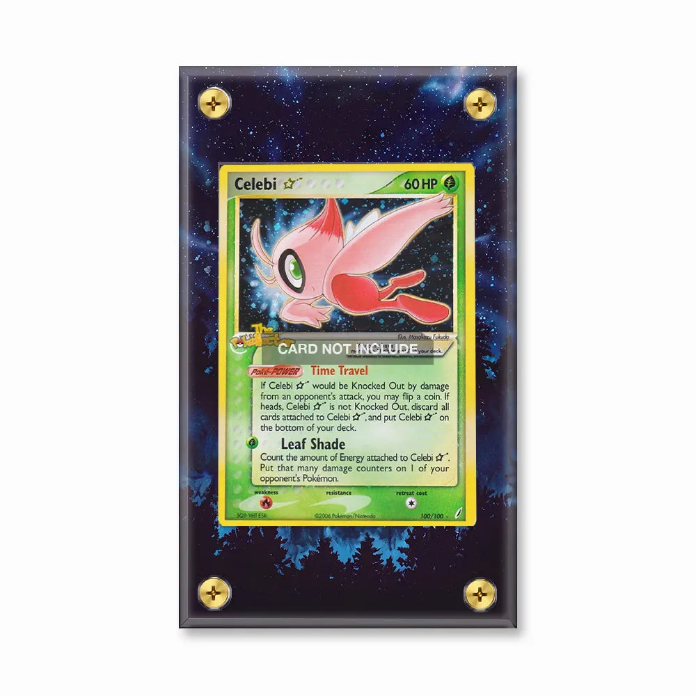 Celebi Star 100-100 Ultra Rare EX Crystal Guardians Extended Art Display Cases - Screws Case - Front View