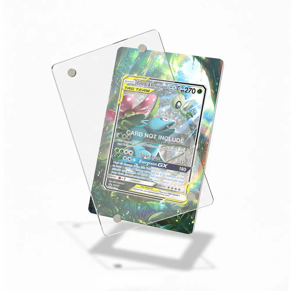 Celebi Venusaur GX SM167 Promo Extended Art Display Cases - Magnetic Case - Detail View