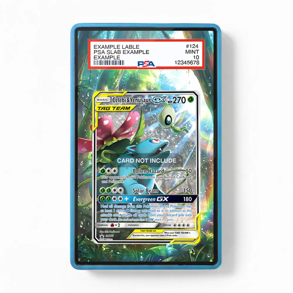 Celebi Venusaur GX SM167 Promo Extended Art Display Cases - PSA Slab Case - Front View