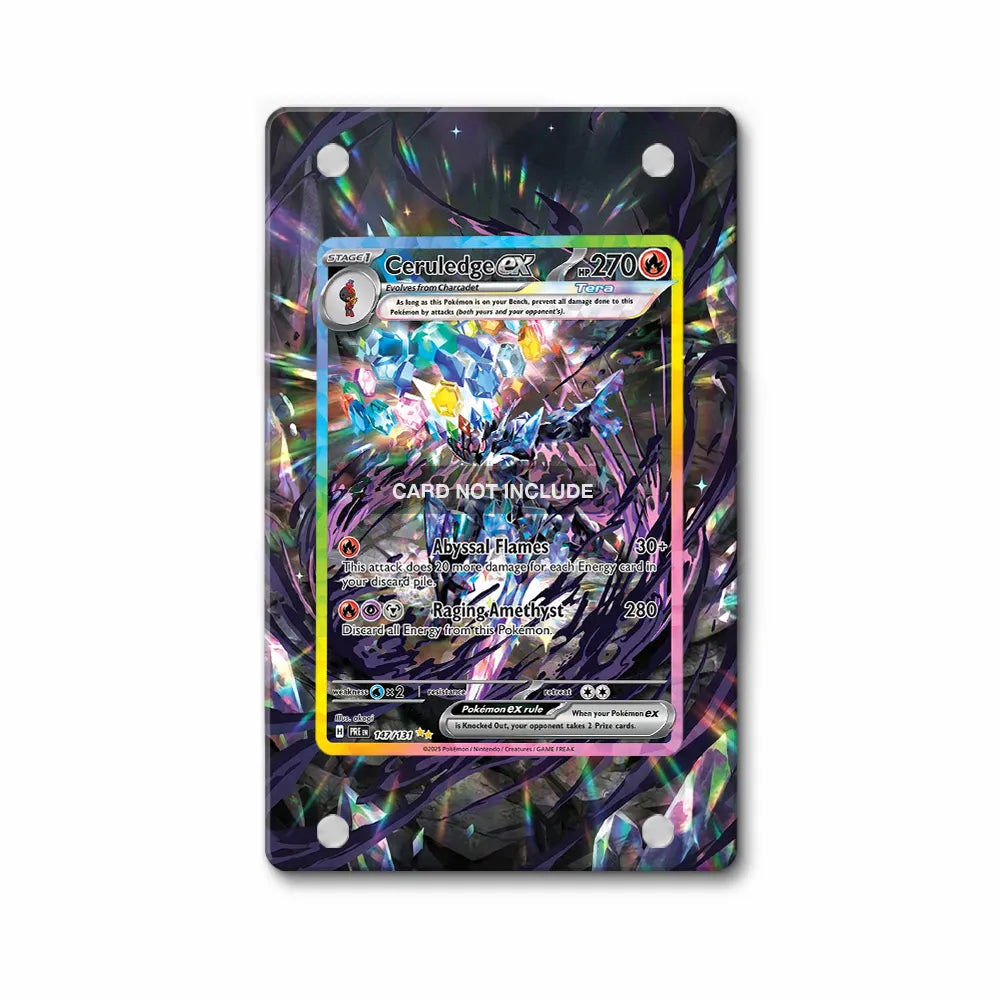Ceruledge 147-131 Prismatic Evolutions Pokemon Cards Extended Art Display Cases - PSA Slab Case - Front View
