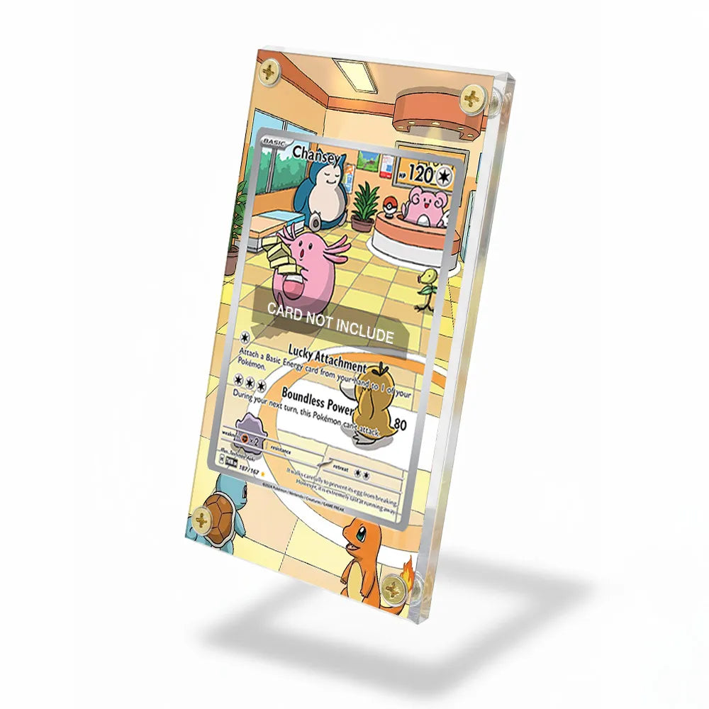 Chansey 187-167 IR AR Twilight Masquerade Extended Art Display Cases - Screws Case - Side View