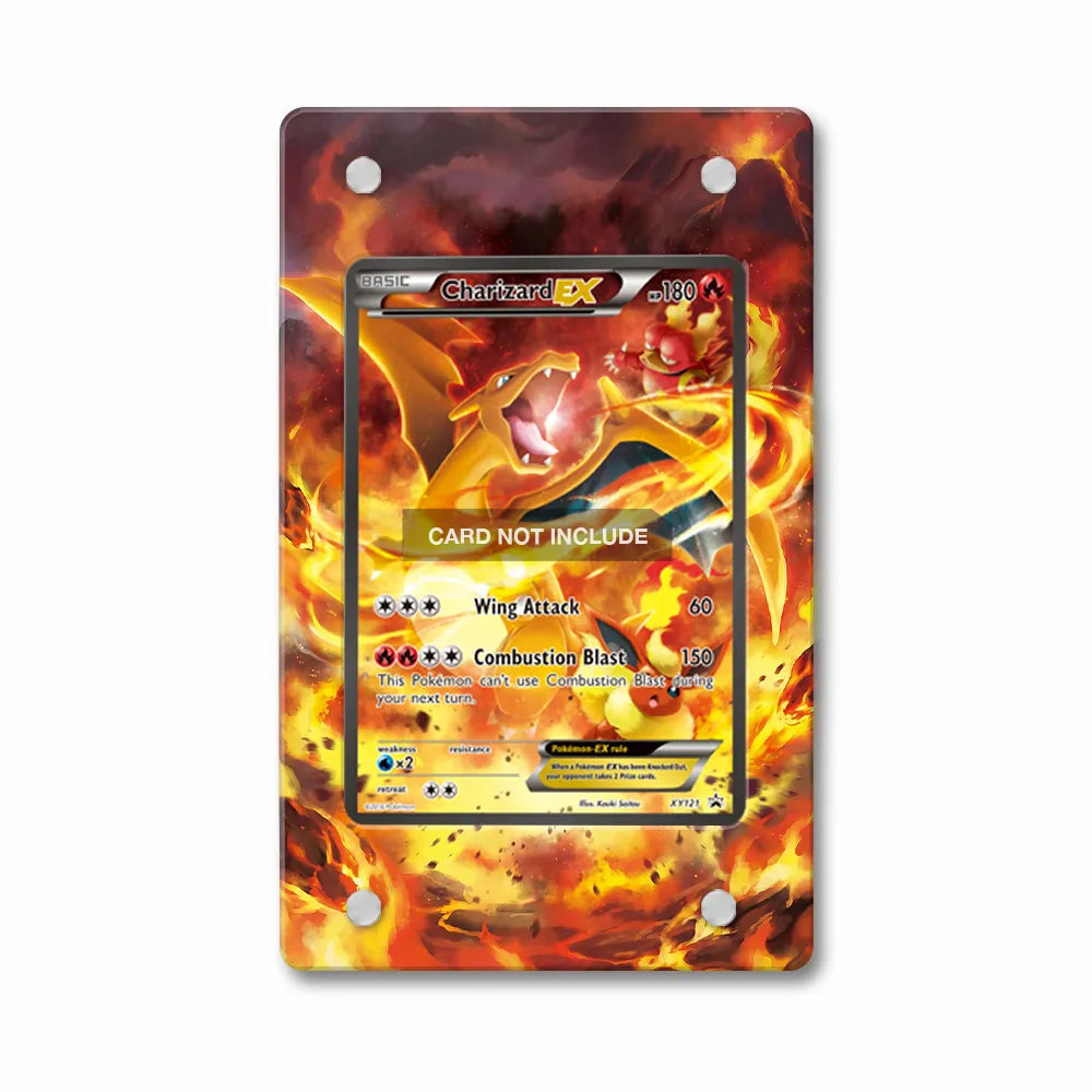 Charizard-EX XY121 Promo XY Series Extended Art Display Cases - PSA Slab Case - Front View