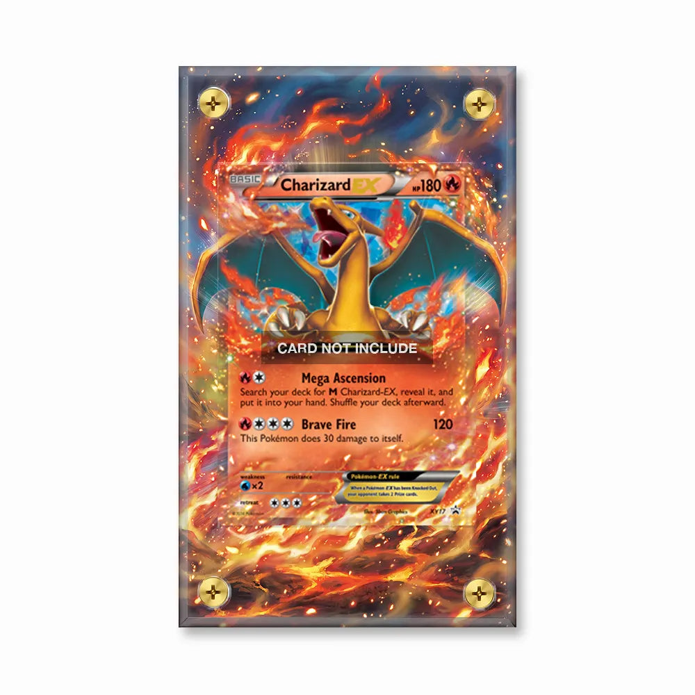 Charizard-EX XY17 Promo XY Series Extended Art Display Cases - Screws Case - Front View