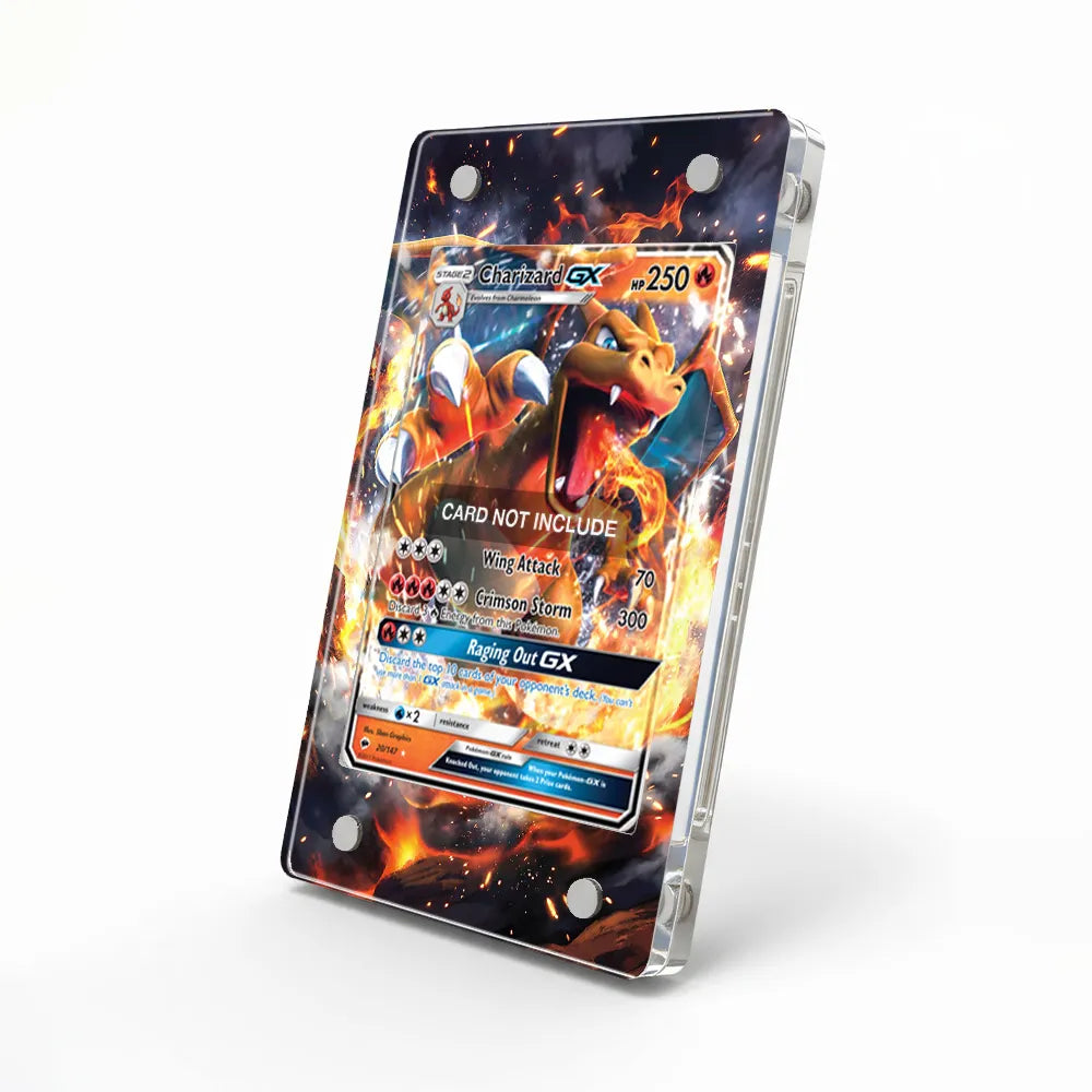 Charizard-GX 20-147 Burning Shadows Extended Art Display Cases - Magnetic Case - Side View