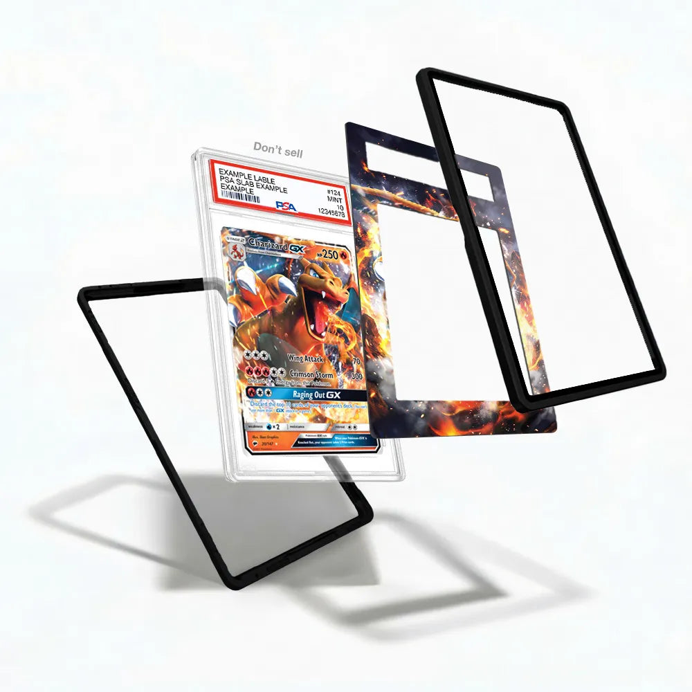 Charizard-GX 20-147 Burning Shadows Extended Art Display Cases - PSA Slab Case - Detail View