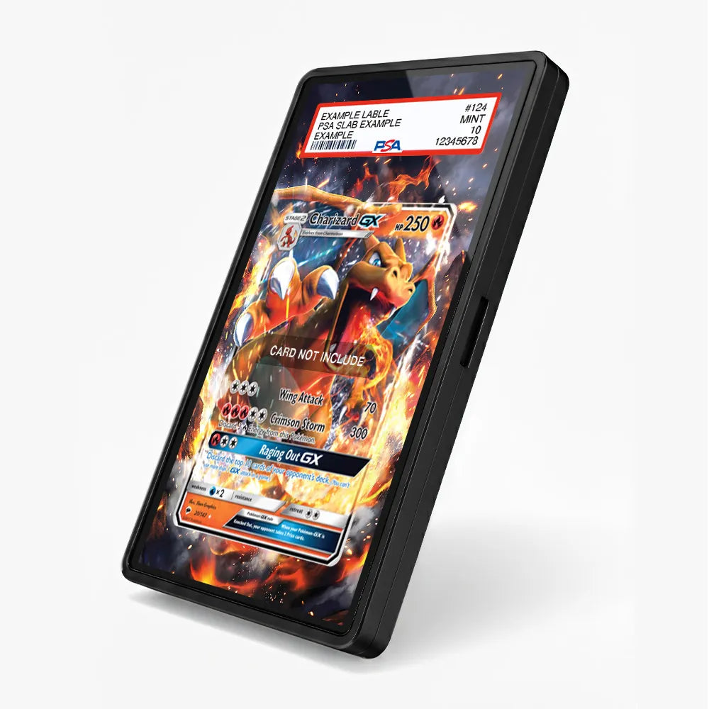 Charizard-GX 20-147 Burning Shadows Extended Art Display Cases - PSA Slab Case - Side View