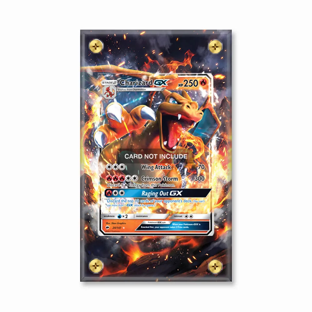 Charizard-GX 20-147 Burning Shadows Extended Art Display Cases - Screws Case - Front View