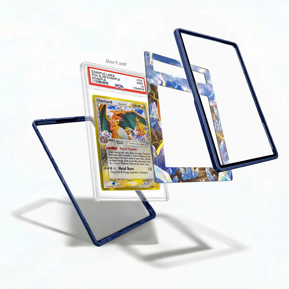 Charizard 4-100 Holo Crystal Guardians Extended Art Display Cases - PSA Slab Case - Detail View