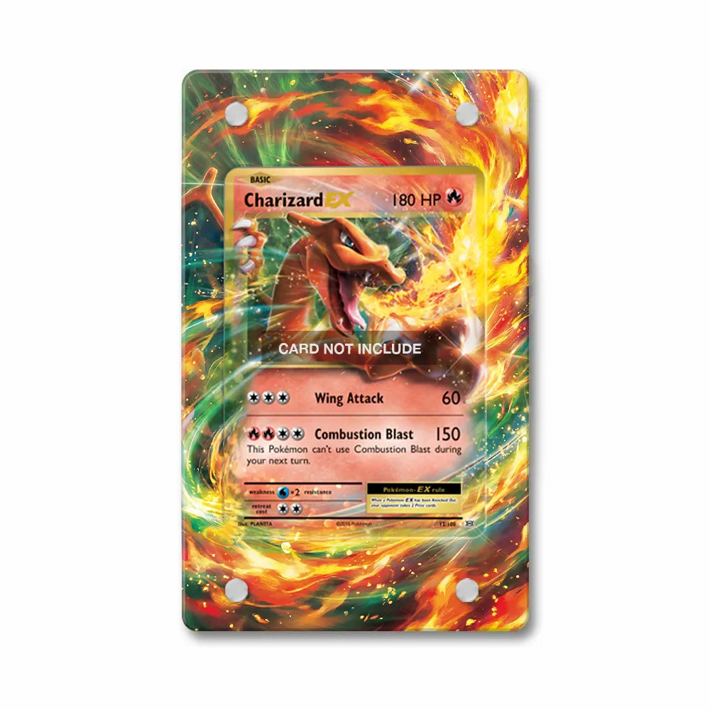 Charizard EX 11-106 Flashfire Extended Art Display Cases - PSA Slab Case - Front View