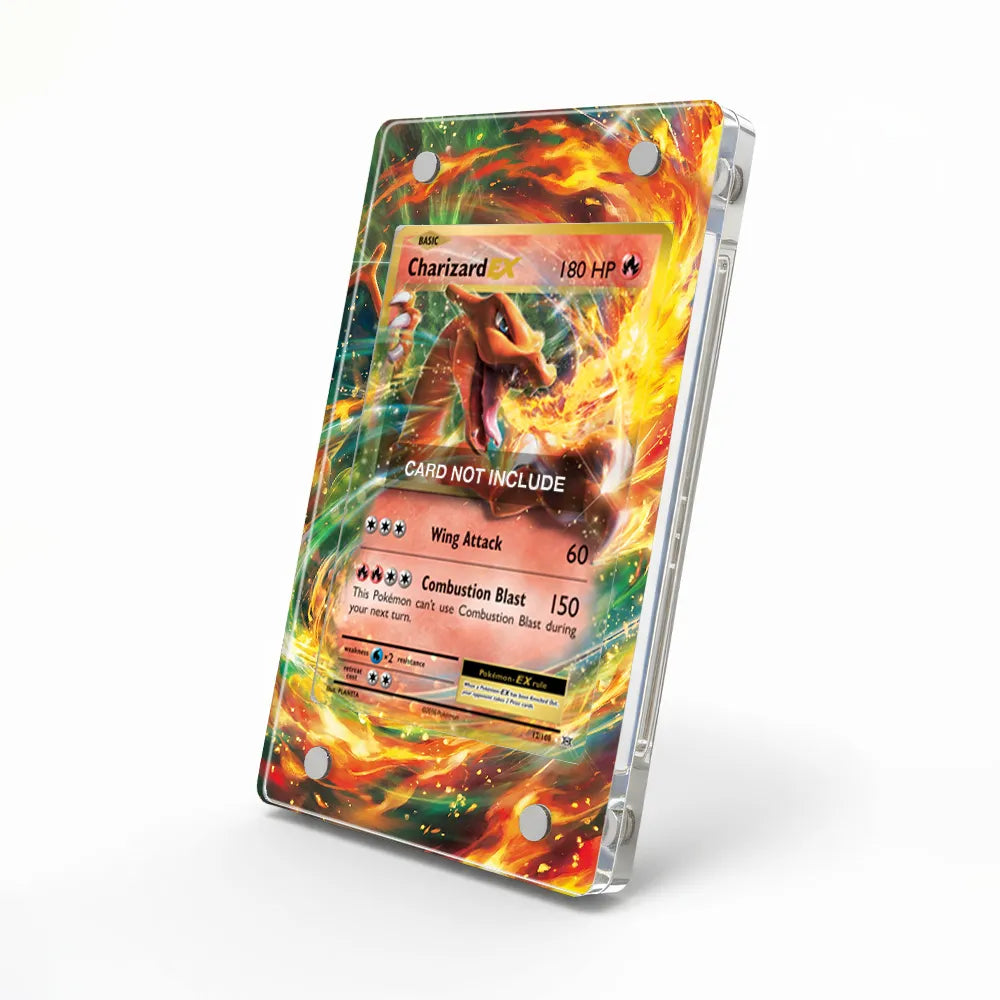 Charizard EX 11-106 Flashfire Extended Art Display Cases - Magnetic Case - Side View