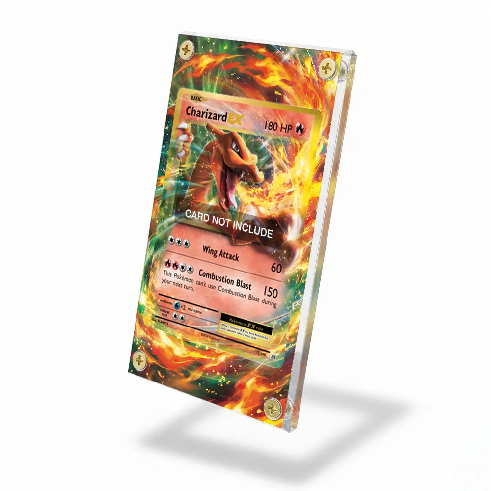Charizard EX 11-106 Flashfire Extended Art Display Cases - Screws Case - Side View