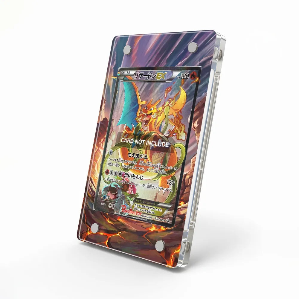 Charizard EX 276 XY-P Promo JP Extended Art Display Cases - Magnetic Case - Side View