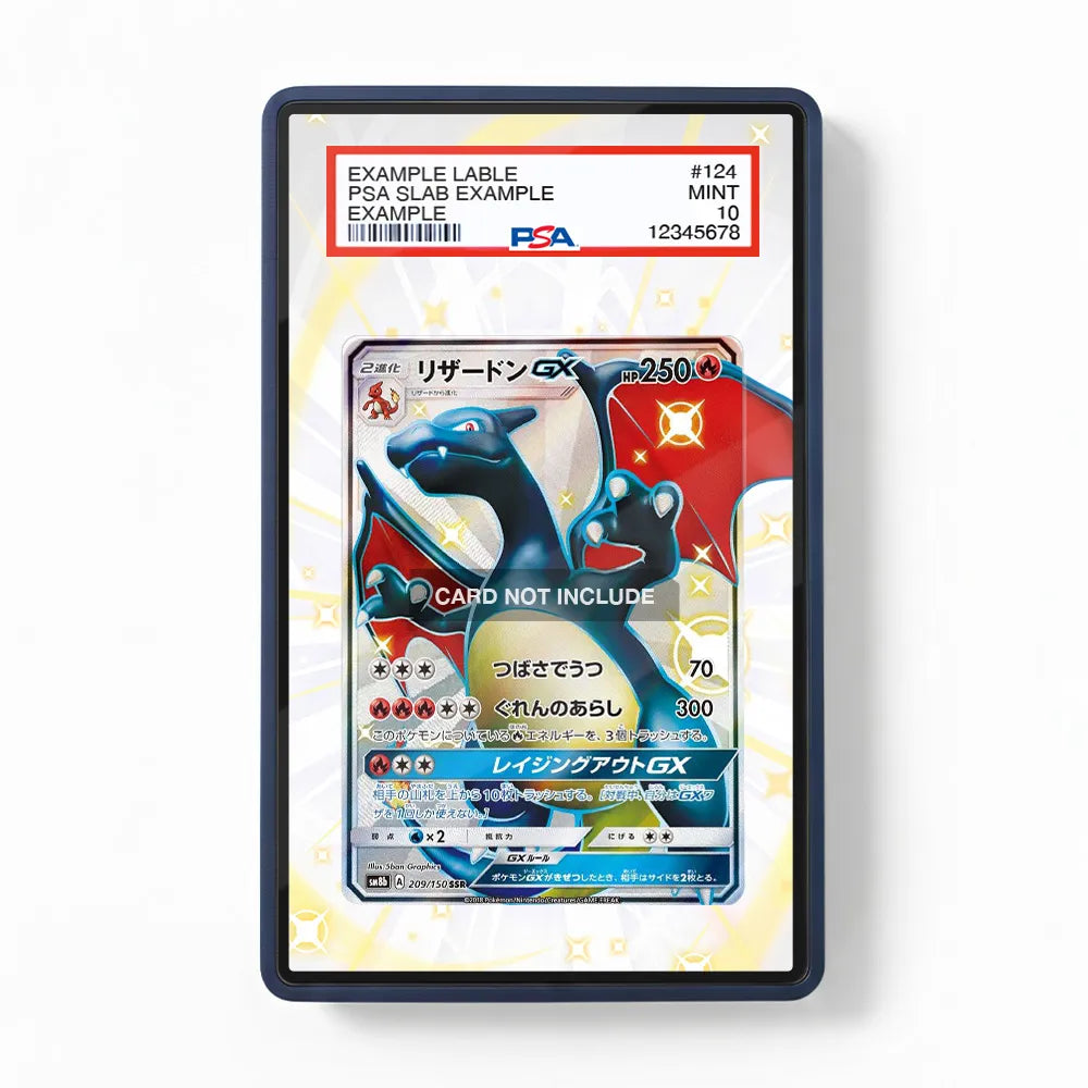 Charizard GX 209-150 SM Black Star Promos Extended Art Display Cases - PSA Slab Case - Front View