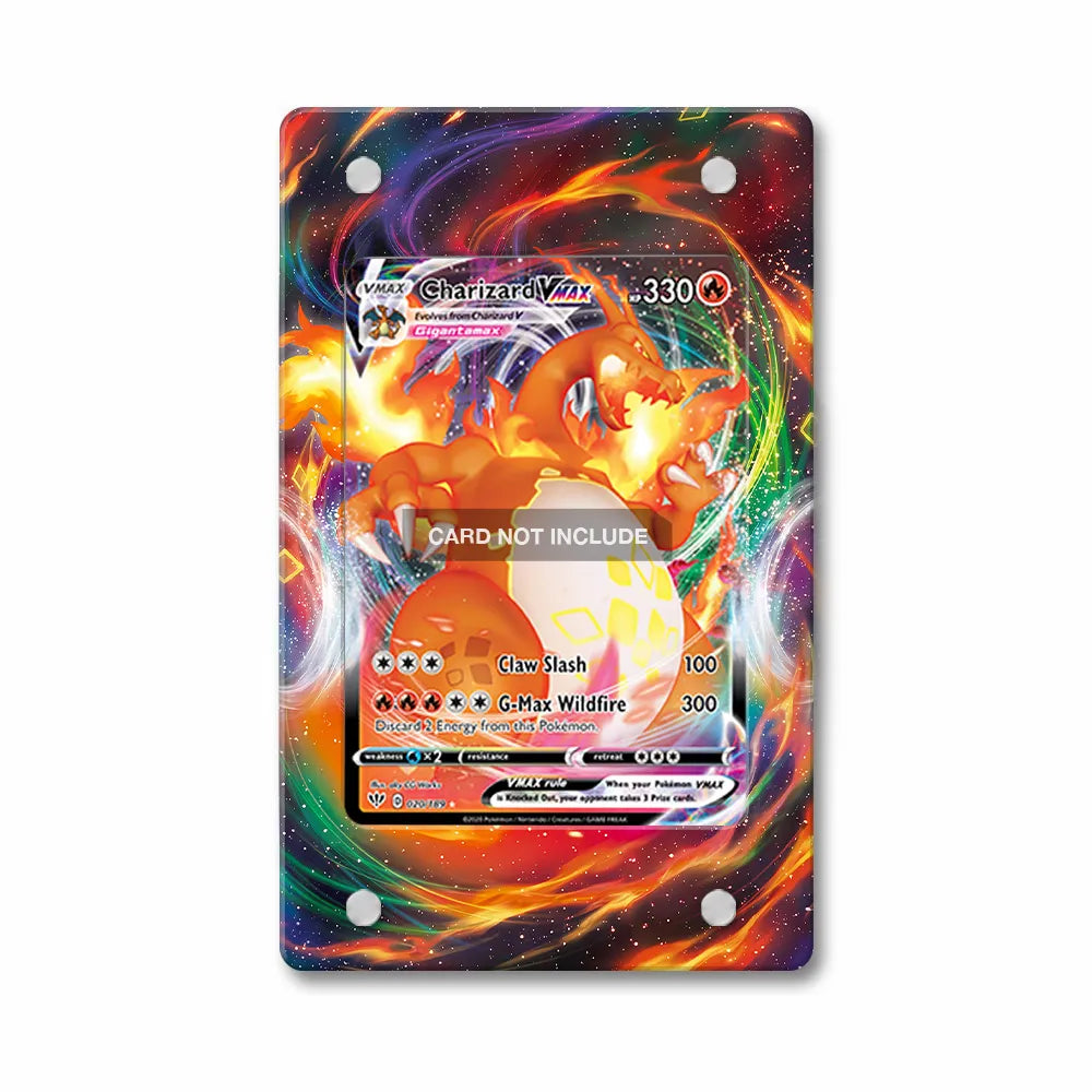Charizard VMAX 020-189 Darkness Ablaze Extended Art Display Cases - Magnetic Case - Front View