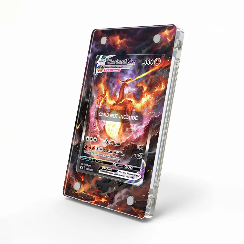 Charizard VMAX SWSH 261 Promo Extended Art Display Cases - Magnetic Case - Side View