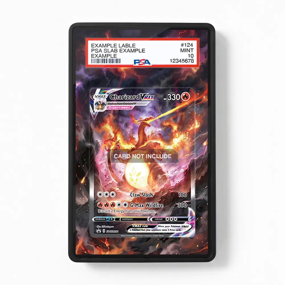 Charizard VMAX SWSH 261 Promo Extended Art Display Cases - PSA Slab Case - Front View
