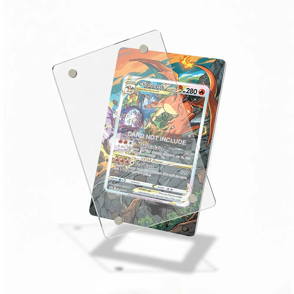 Charizard VSTAR SWSH 262 Promo Extended Art Display Cases - Magnetic Case - Detail View