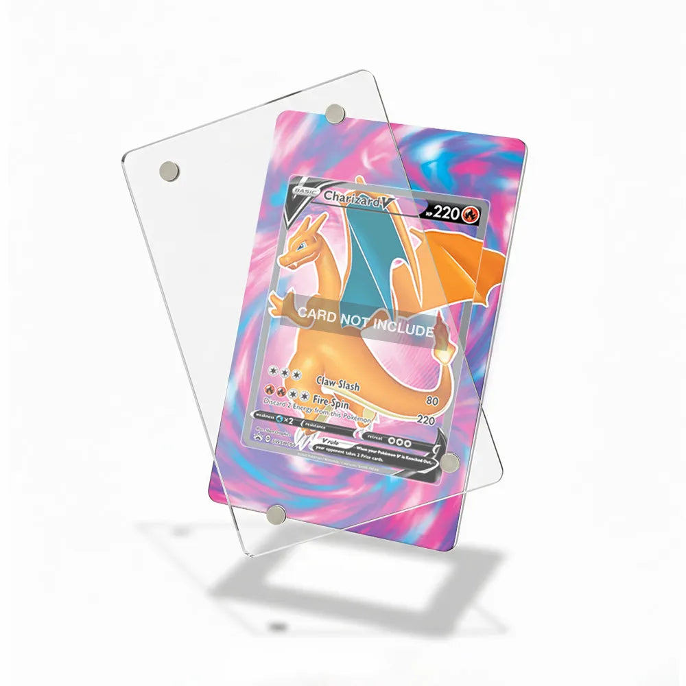 Charizard V SWSH050 Sword & Shield Promo Extended Art Display Cases - Magnetic Case - Detail View
