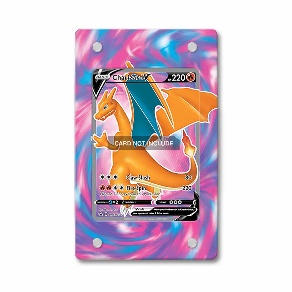 Charizard V SWSH050 Sword & Shield Promo Extended Art Display Cases - Magnetic Case - Front View