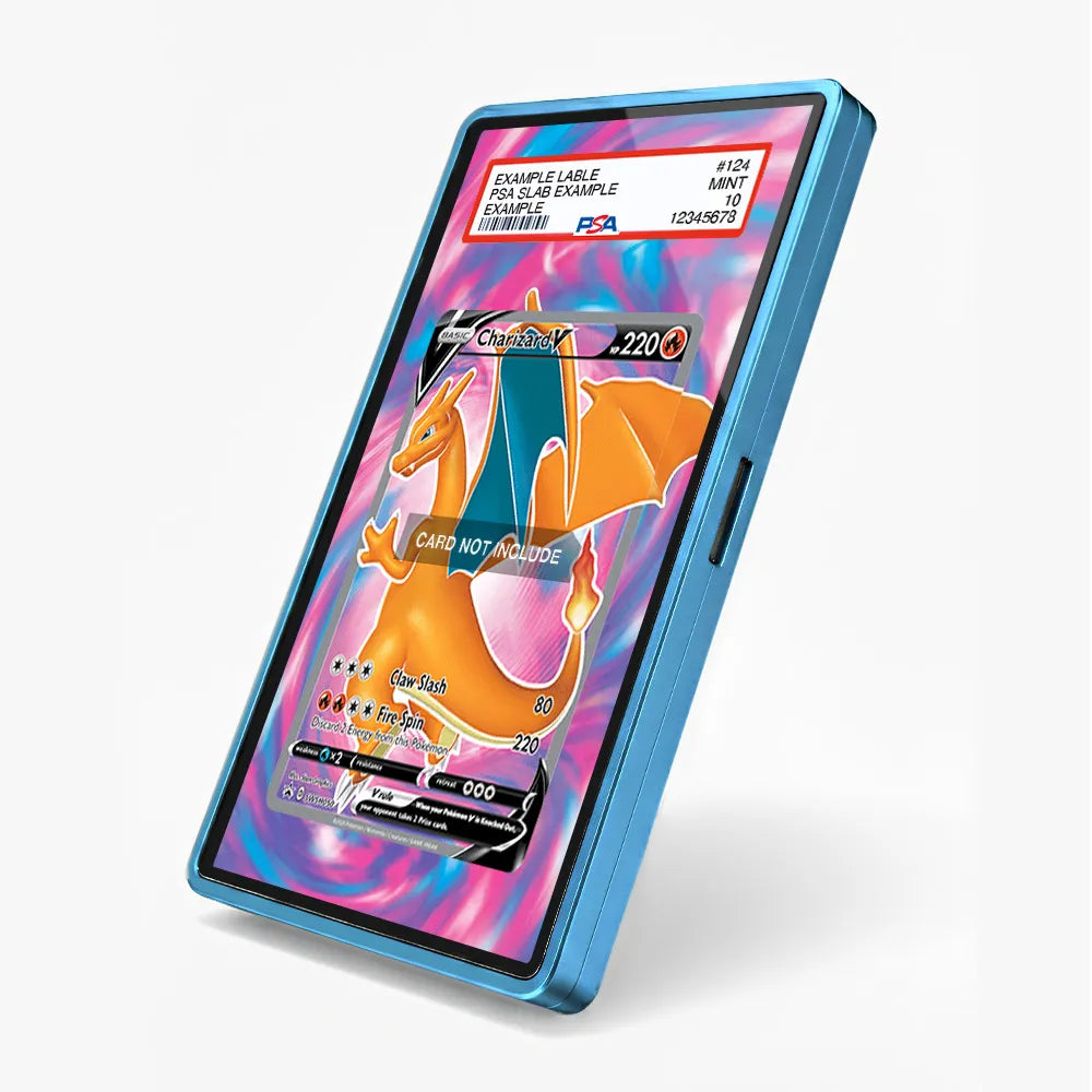 Charizard V SWSH050 Sword & Shield Promo Extended Art Display Cases - PSA Slab Case - Side View
