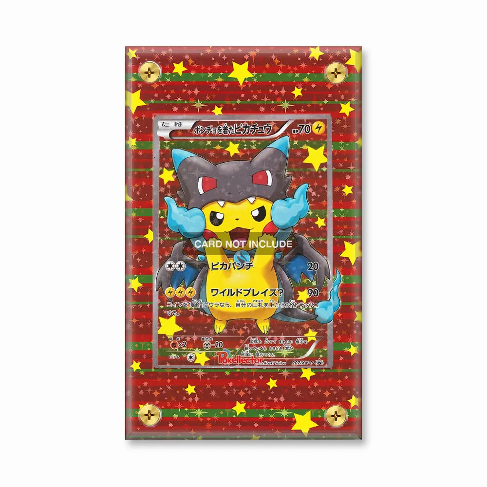 Charizard X Pikachu Poncho 207 XY-P Promo JP Extended Art Display Cases - Screws Case - Front View