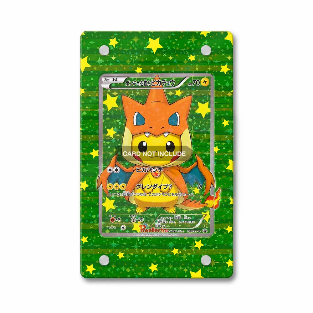 Charizard Y Pikachu Poncho 207 XY-P Promo JP Extended Art Display Cases - Magnetic Case - Front View