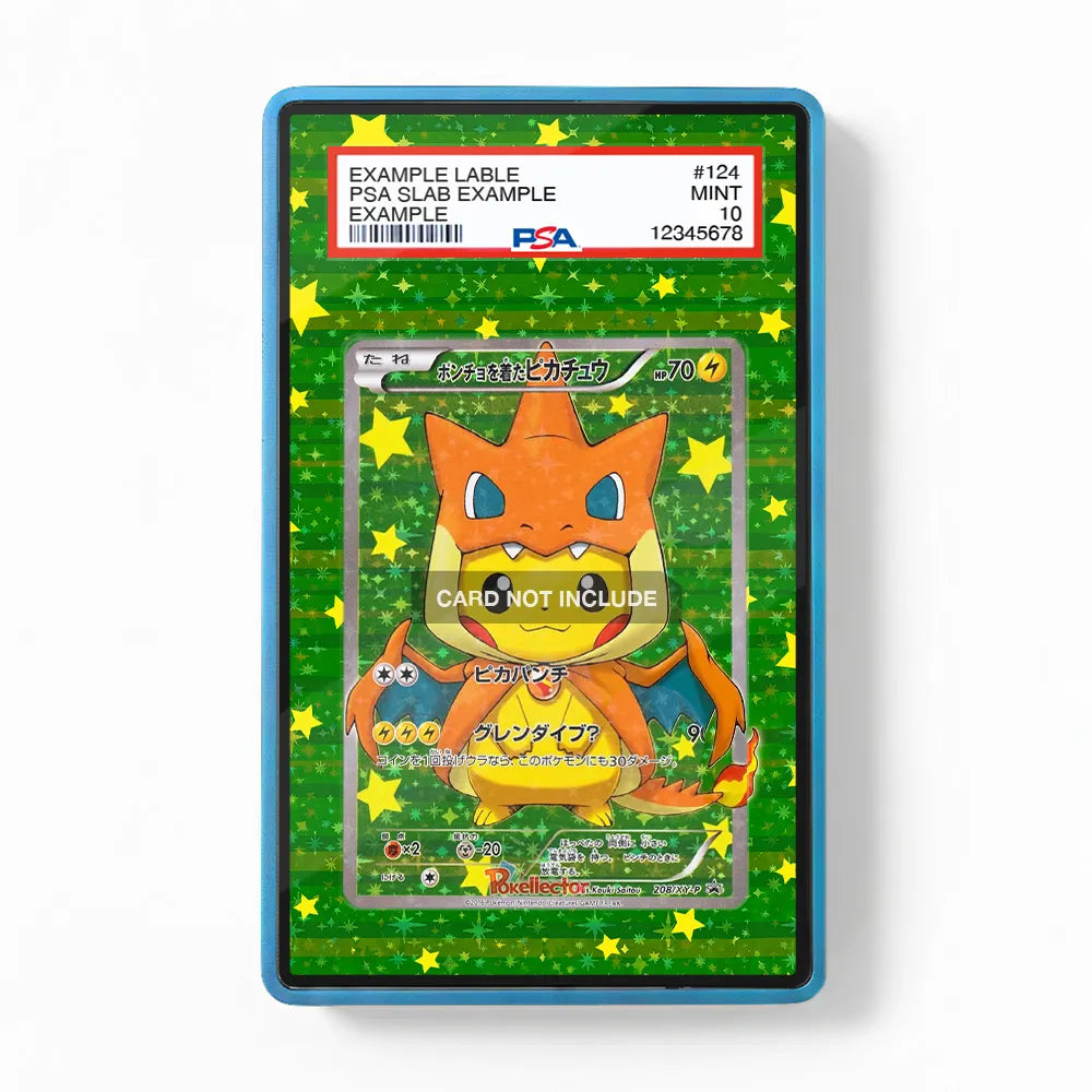 Charizard Y Pikachu Poncho 207 XY-P Promo JP Extended Art Display Cases - PSA Slab Case - Front View