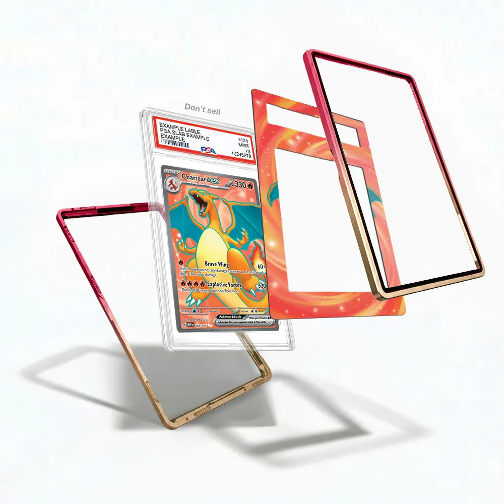 Charizard ex - Pokémon 151 (MEW) 183 Extended Art Display Cases - PSA Slab Case - Detail View