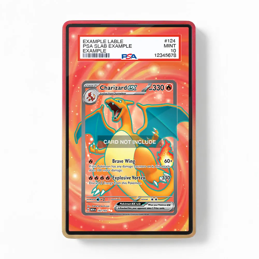 Charizard ex - Pokémon 151 (MEW) 183 Extended Art Display Cases - PSA Slab Case - Front View