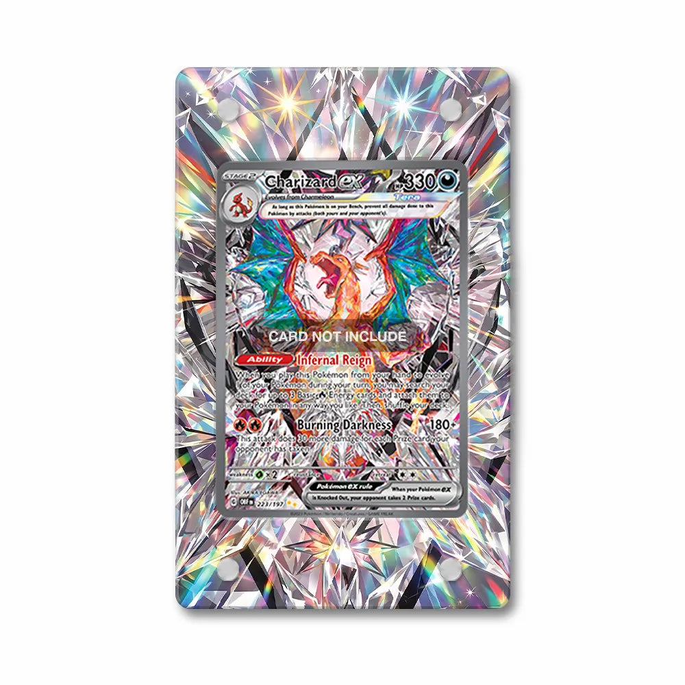 Charizard ex 223-197 SIR SAR Obsidian Flames Extended Art Display Cases - Magnetic Case - Front View