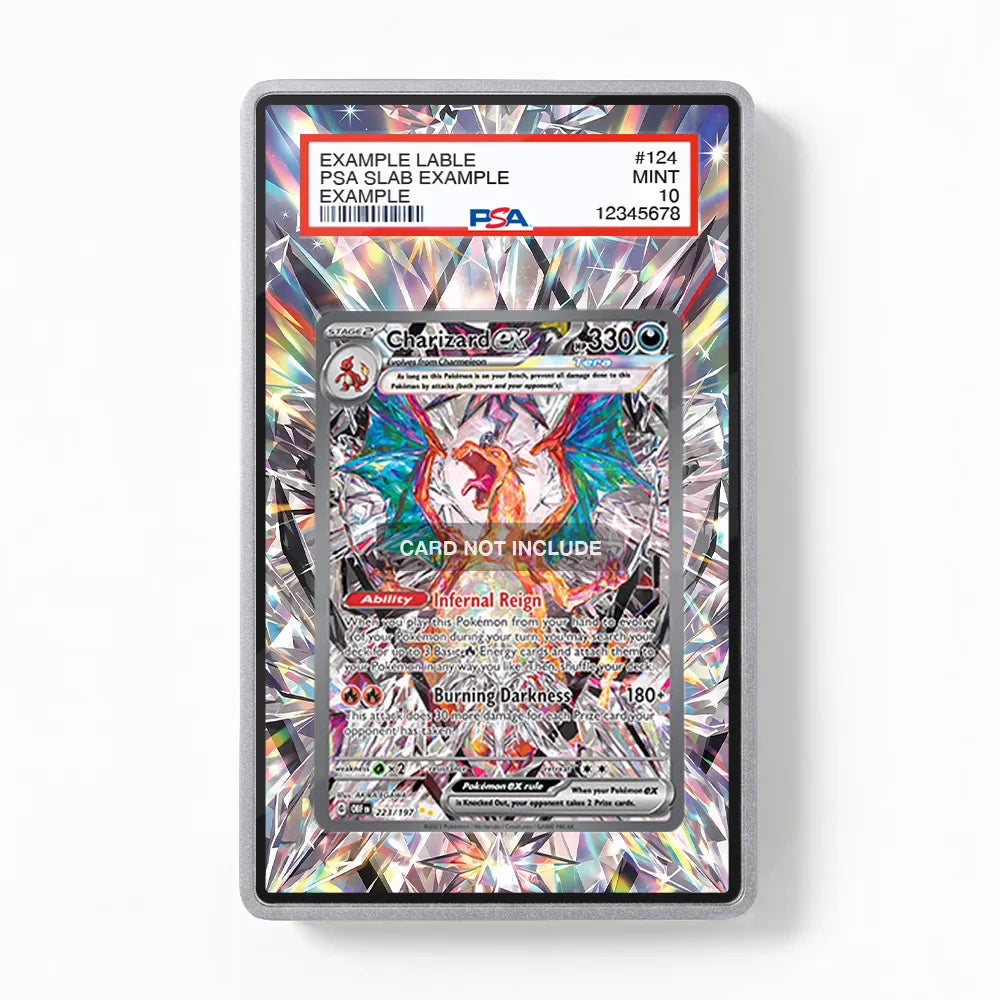Charizard ex 223-197 SIR SAR Obsidian Flames Extended Art Display Cases - PSA Slab Case - Front View