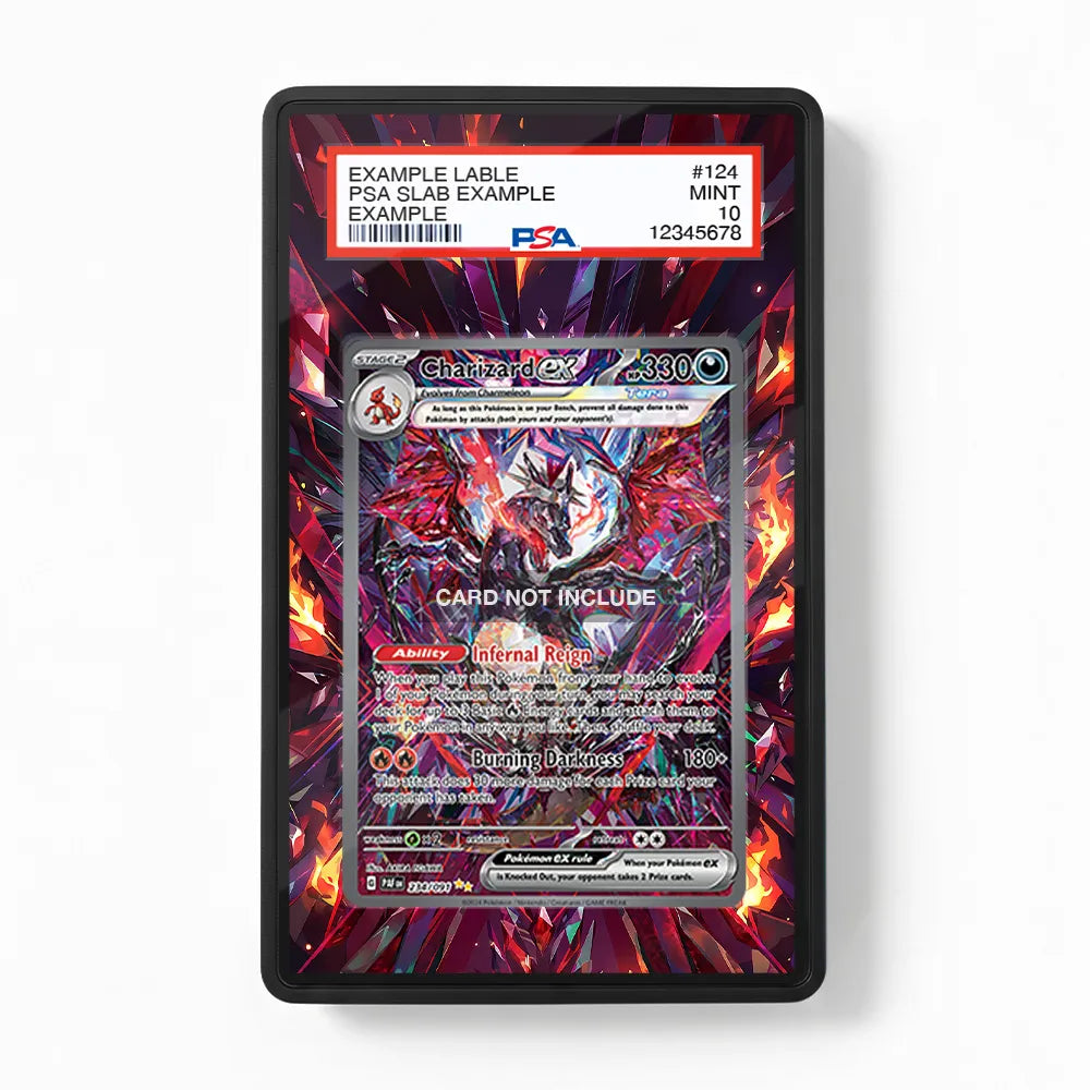 Charizard ex 234-091 SIR SAR Paldean Fates Extended Art Display Cases - PSA Slab Case - Front View