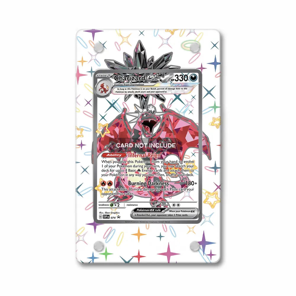 Charizard ex SVP 074 Scarlet & Violet Black Star Promo Extended Art Display Cases - PSA Slab Case - Front View