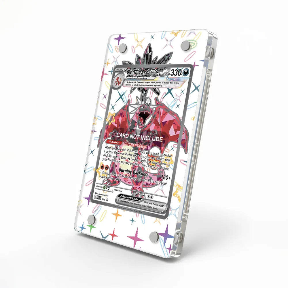 Charizard ex SVP 074 Scarlet & Violet Black Star Promo Extended Art Display Cases - Magnetic Case - Side View