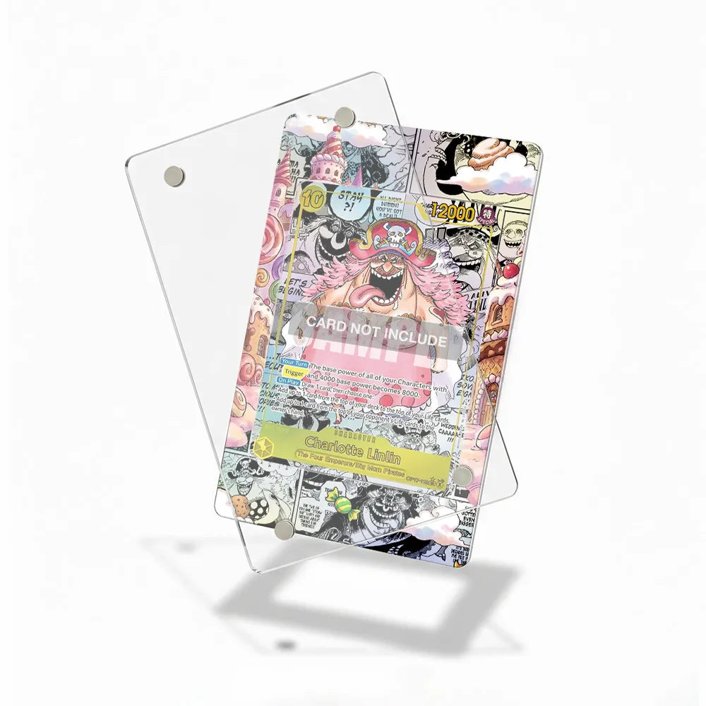 Charlotte Linlin OP17-112 SEC Manga Alternate Art One Piece Cards Custom Art Display Cases - Magnetic Case - Detail View