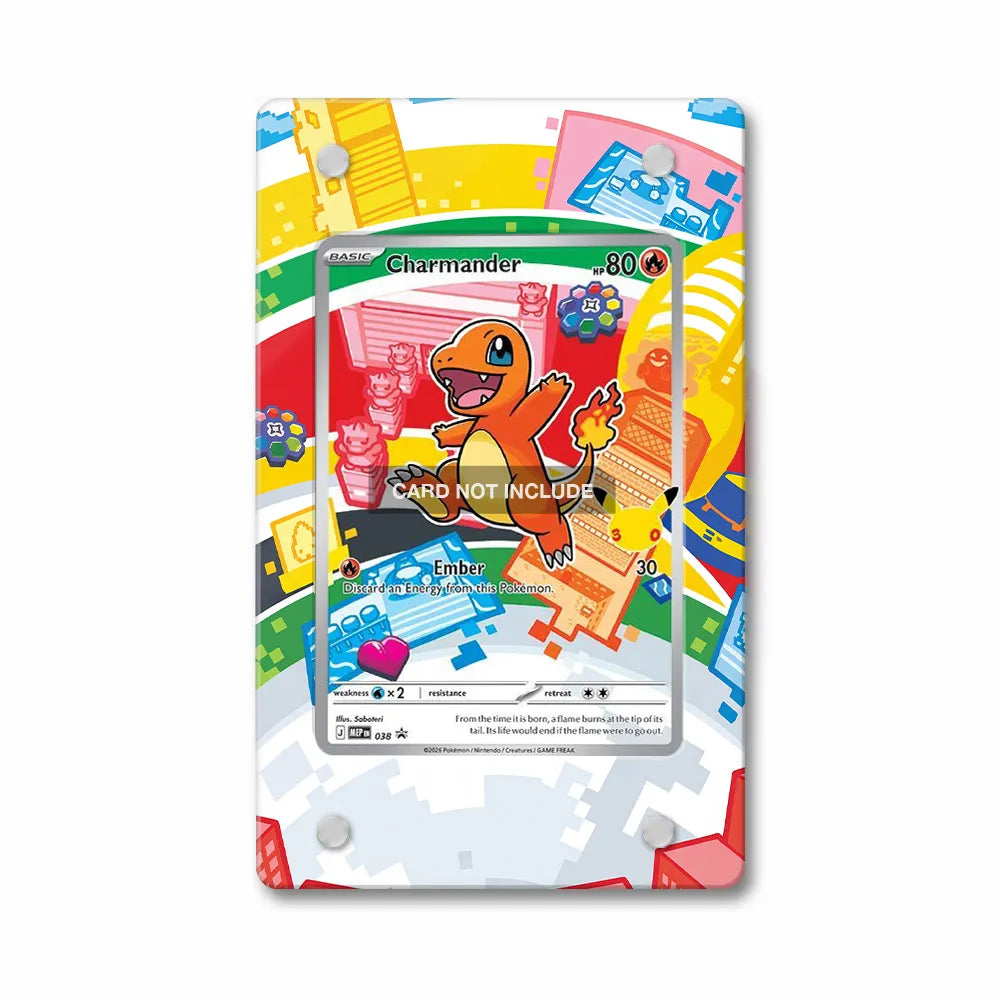 Charmander 038 Promo MEP Extended Art Display Cases - Magnetic Case - Front View
