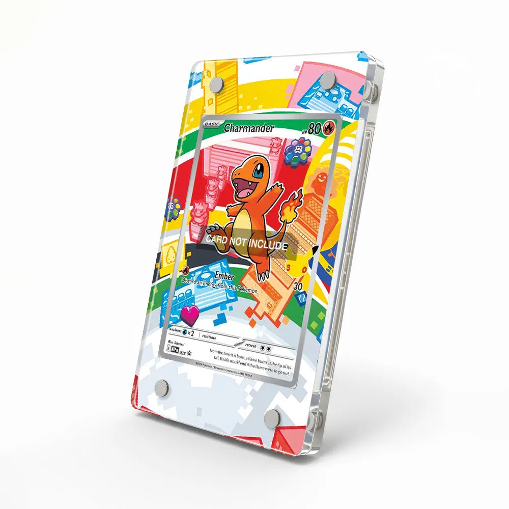 Charmander 038 Promo MEP Extended Art Display Cases - Magnetic Case - Side View