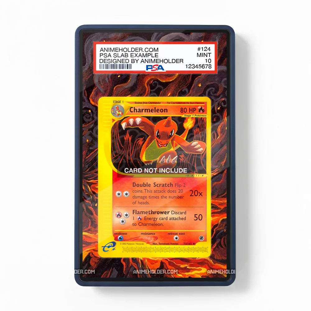 Charmeleon 73-165 Expedition Pokemon Cards Custom Art Display Cases - PSA Slab Case - Front View