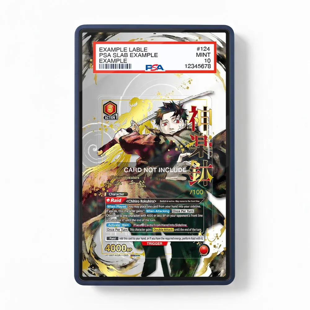 Chihiro Rokuhira UE16BT-KGR-1-060 Japanese BT Extended Art Display Cases - PSA Slab Case - Front View