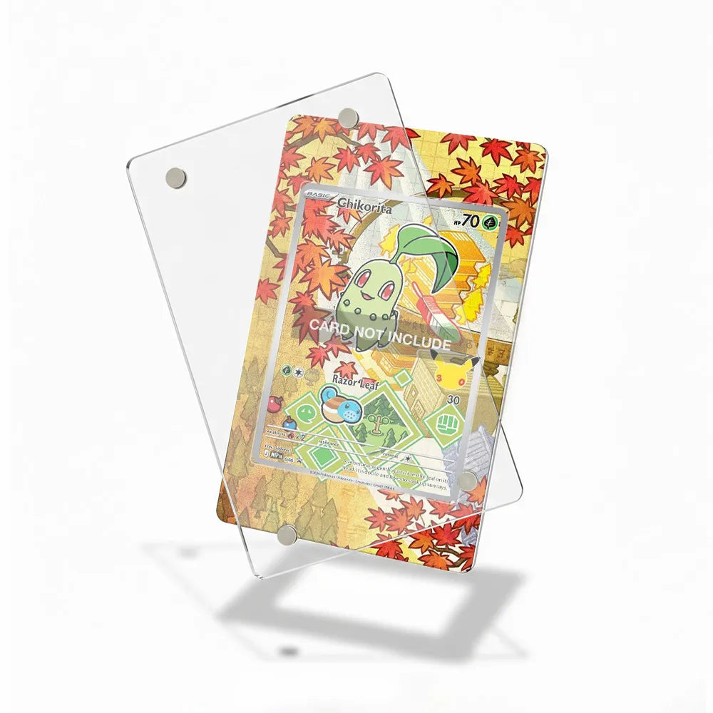 Chikorita 046-J Japanese Promo Extended Art Display Cases - Magnetic Case - Detail View