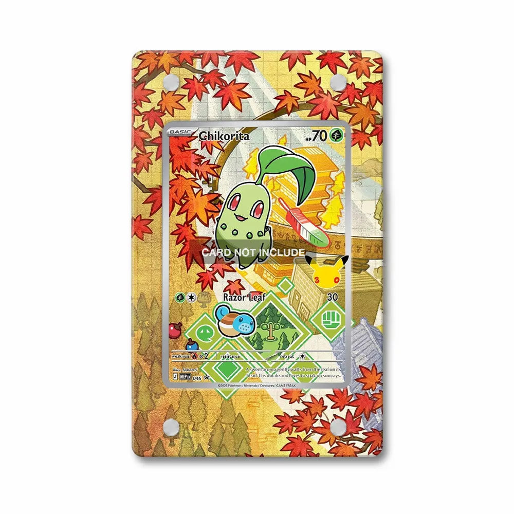 Chikorita 046-J Japanese Promo Extended Art Display Cases - Magnetic Case - Front View